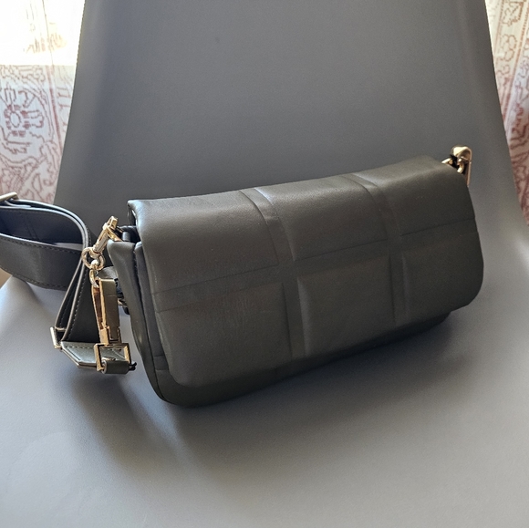 TopShop Green Quilted Shoulder Bag - Picture 2 of 4